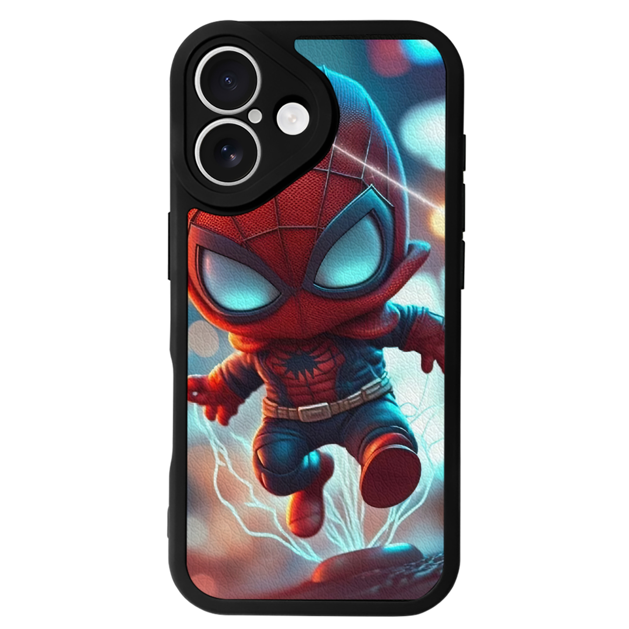 Spider Man スパイダーマン 【iPhone 16シリーズ対応】シリコンスマホケース（レザー調） 材質：シリコン